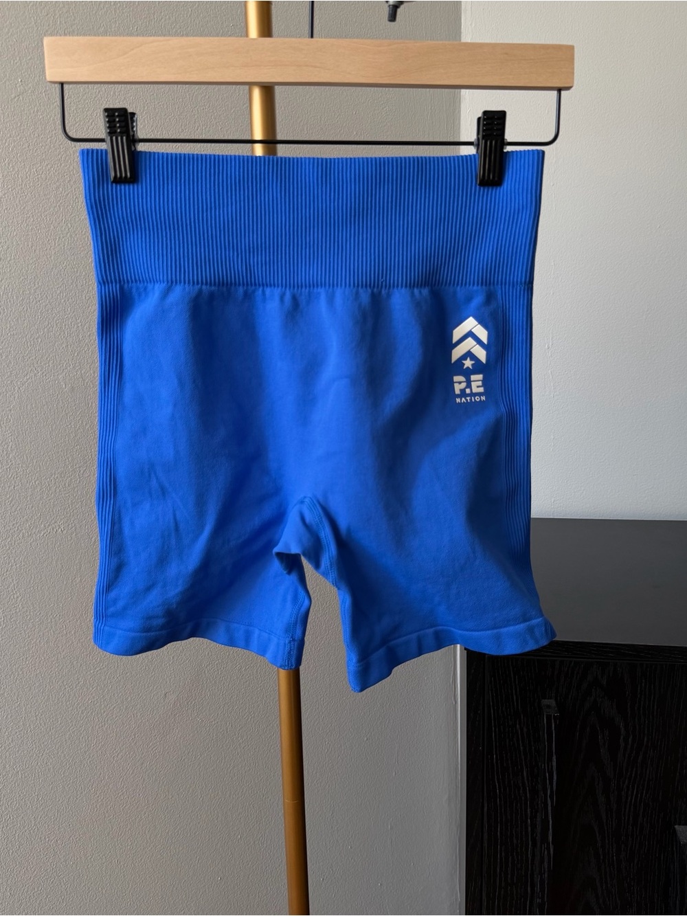 P.E Nation Royal Blue High-Waist Athletic Shorts
